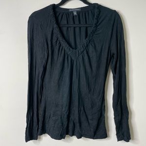 Banana Republic Black Stretch LS Shirt Medium